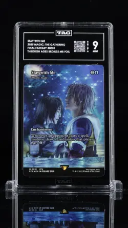 Mint-9 Tag graded Stay With Me (Foil)- Rhystic Study Showcase MTG Final Fantasy - Image 1
