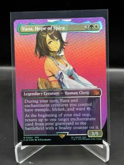 Yuna, Hope of Spira - Border Less - FOIL - FF - MTG - Commander FIC - 0404 - Image 1