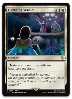 Damning Verdict #239 (NM) Final Fantasy FIC Magic MTG - Image 1