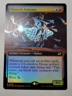 Pinnacle Emissary -Extended Art Foil- Edge of Eternities Rare Robot EOE mtg NM/M - Image 1