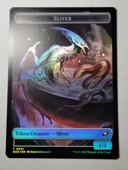 Sliver/Robot Token -Double-Sided Foil- Edge of Eternities T EOE 1/10 mtg NM/M - Image 1