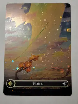 Plains -Full Art Galaxy Foil- Edge of Eternities EOE 367 Basic Land L mtg NM/M - Image 1