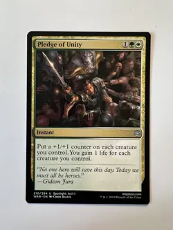 Pledge of Unity - MTG War of the Spark - NM - Image 1