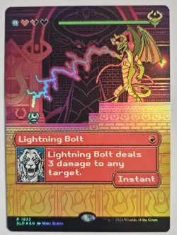 MTG Magic The Gathering SLD Secret Lair Borderless Foil 1822 Lightning Bolt Nm - Image 1