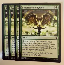 Benefaction of Rhonas *PLAYSET* Magic MtG x4 Amonkhet AKH - Image 1