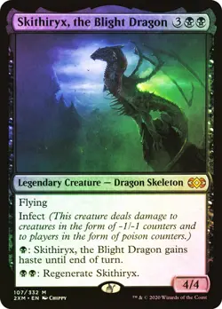 New NM+ FOIL MTG Skithiryx, the Blight Dragon Double Masters #107 Magic Card - Image 1