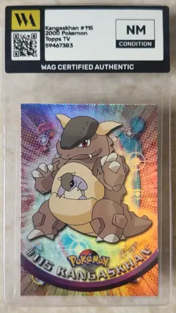 WAG Certified Nm Topps Pokemon #115 Kangaskhan Foil Holo Blue Logo Tcg - Image 1