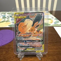 Eevee & Snorlax Tag-Team GX SM169 Promo Pokemon Sun & Moon Near Mint - Image 1