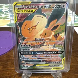 Eevee & Snorlax Tag-Team GX SM169 Promo Pokemon Sun & Moon Near Mint - Image 2
