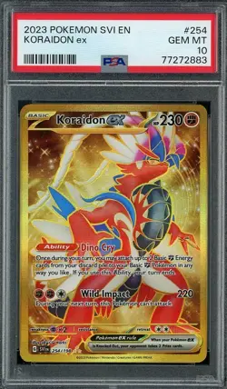 2023 Pokemon Scarlet & Violet Base Set 254/198 KORAIDON ex PSA 10 Gem Mint - Image 1
