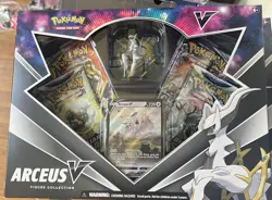 POKEMON TCG ARCEUS V FIGURE COLLECTION BOX (4BOOSTER PACKS + PROMOS) - Image 1