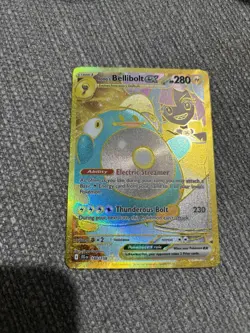 Pokemon TCG Iono’s Bellibolt ex 188/159 Secret Rare Gold NM Scarlet Violet - Image 1