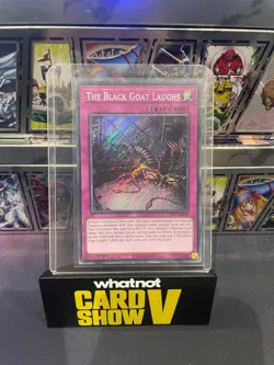 YUGIOH THE BLACK GOAT LAUGHS SECRET RARE 1ST EDITION NEAR MINT PHNI-EN078 - Image 1