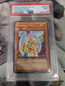 Splendid Venus TDGS-EN094 Secret Rare 1st Edition PSA 9 MINT Yugioh - Image 1