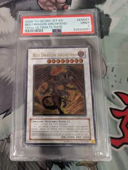 Red Dragon Archfiend TDGS-EN041 Ultimate Rare 1st Edition PSA 9 MINT Yugioh - Image 1
