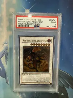 Red Dragon Archfiend TDGS-EN041 Ultimate Rare 1st Edition PSA 9 MINT Yugioh - Image 1
