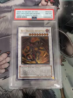 Red Dragon Archfiend TDGS-EN041 Ultimate Rare 1st Edition PSA 8 NM-MT Yugioh - Image 1
