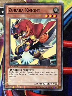 Yugioh Zubaba Knight SP13-EN001 Starfoil Single - Image 1