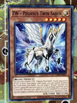 Yugioh ZW - Pegasus Twin Saber LIOV-EN001 Single - Image 1