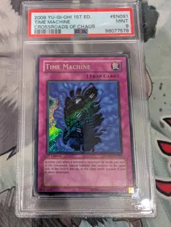 Time Machine CSOC-EN091 Secret Rare 1st Edition PSA 9 MINT Yugioh - Image 1