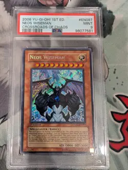 Neos Wiseman CSOC-EN097 Secret Rare 1st Edition PSA 9 MINT Yugioh - Image 1