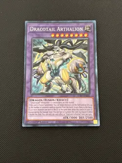 Yugioh Dracotail Arthalion (CR) JUSH-EN006 Collector's Rare 1st Ed. Near Mint - Image 1