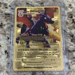 Pokemon Shining Charizard GX - 250HP Textured Gold Foil Card NM - Image 1