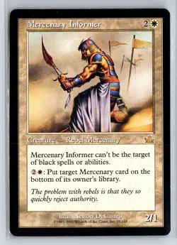 MERCENARY INFORMER - MTG Magic the Gathering Card - Prophecy - Rare - Image 1