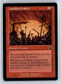 LATULLA'S ORDERS - MTG Magic the Gathering Card - Prophecy - Common - Image 1