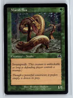 MARSH BOA - MTG Magic the Gathering Card - Prophecy - Common - Image 1