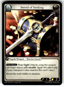 Grand Archive TCG Distorted Reflections Card DTR EN-021 UC Sword of Seeking - Image 1