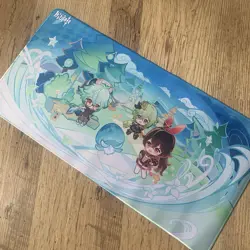 Genshin Impact Amber Sucrose Rubber Trading Card Mat Tcg Game Mouse Pad - Image 1