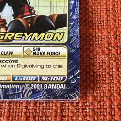 ST-84 WarGreymon Digimon Card Digi-Battle Street Starter Deck 2001 Bandai - Image 3