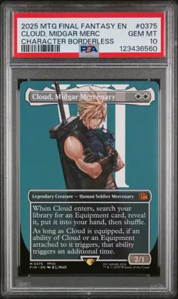 2025 MTG Final Fantasy Cloud, Midgar Mercenary #375 PSA 10 - Image 1