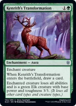 NM-Mint, English MTG Regular Kenrith's Transformation Throne of Eldraine Magic t - Image 1