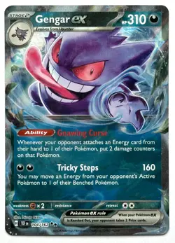 Gengar ex 104/162 - Pokemon TCG - Temporal Forces Double Rare Holo - Image 1