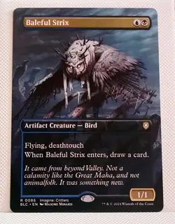 MTG Baleful Strix BLC 0086 R NM Regular Borderless - Image 1