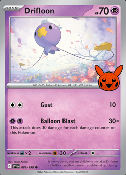2024 Pokemon TCG Drifloon Trick or Trade Promo #089/198 NM - Image 2