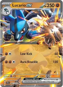 Lucario ex (#082/142) - Holofoil SV - Stellar Crown NM Pokemon - Image 1