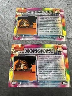 The Ultimate Match 34 Topps Pokemon Mewtwo Strikes Back Black Logo Lot Of 2 - Image 2