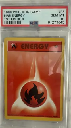 1999 Pokemon Game Fire Energy 1st Edition - Image 1