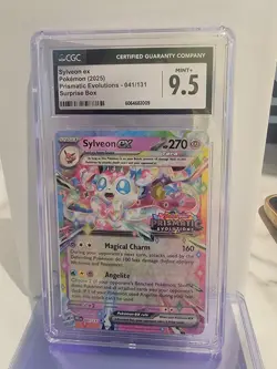 Sylveon Ex 041/131 Pokemon Prismatic Evolutions Stamped Promo Pokemon CGC 9.5 - Image 1