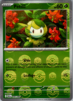 Petilil 006/086 Poke Ball Reverse Holo Black Bolt Pokemon TCG NM - Image 1