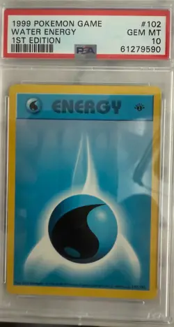 1999 Pokemon Game Water Energy 1st Edition - Image 1