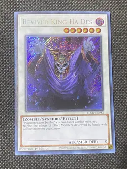 YuGiOh! - Revived King Ha Des BLCR-EN082 Secret Rare 1st Edition Near Mint - Image 1