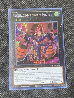 YuGiOh! - Number 2: Ninja Shadow Mosquito BLCR-EN029 Secret Rare 1st Edition NM - Image 1
