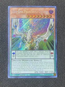 YuGiOh! - Odd-Eyes Phantasma Dragon BLCR-EN075 Secret Rare 1st Edition Near Mint - Image 1