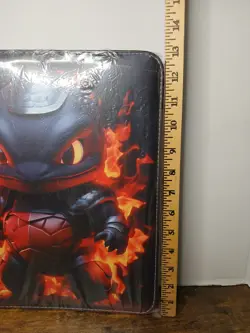 Pokemon Flaming Card Binder w/50 Sleeves Zip Closure & Wrist Band New! - Image 5
