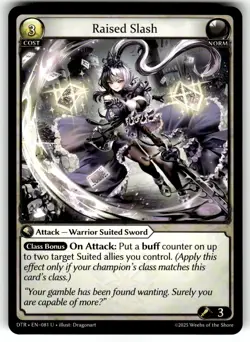 Grand Archive TCG Distorted Reflections Card DTR EN-081 UC Raised Slash - Image 1