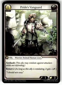 Grand Archive TCG Distorted Reflections Card DTR EN-080 C Pride's Vanguard - Image 1